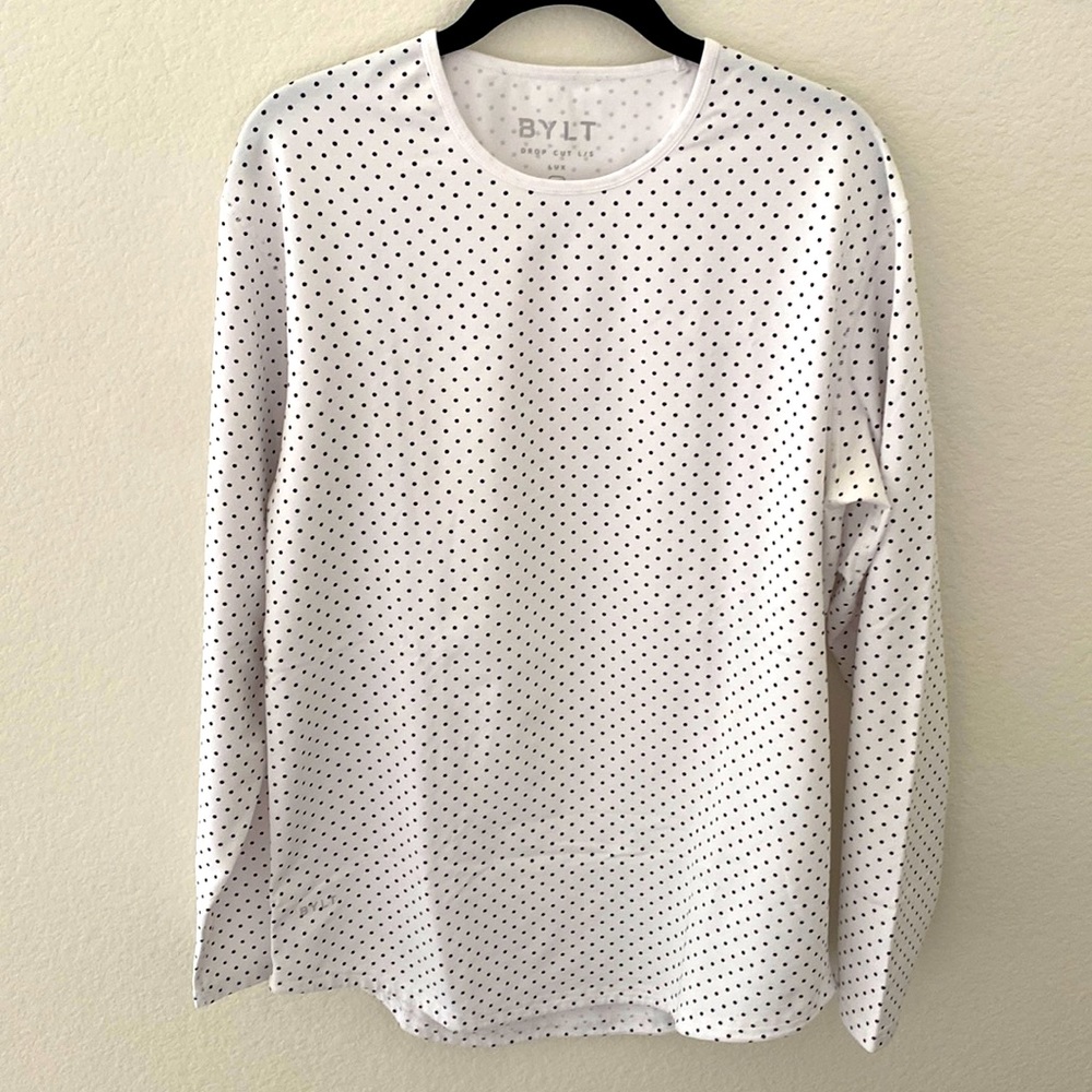 Dotted Drop-Cut Long Sleeve: LUX